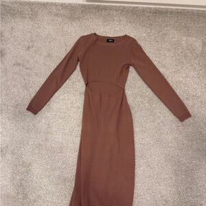 Vici Chocolate Long Sleeve Sweater Dress